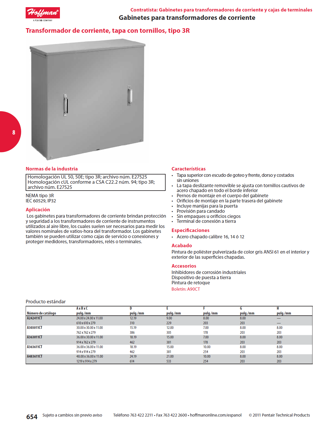 Transformador de corriente tapa con tornillos tipo 3R