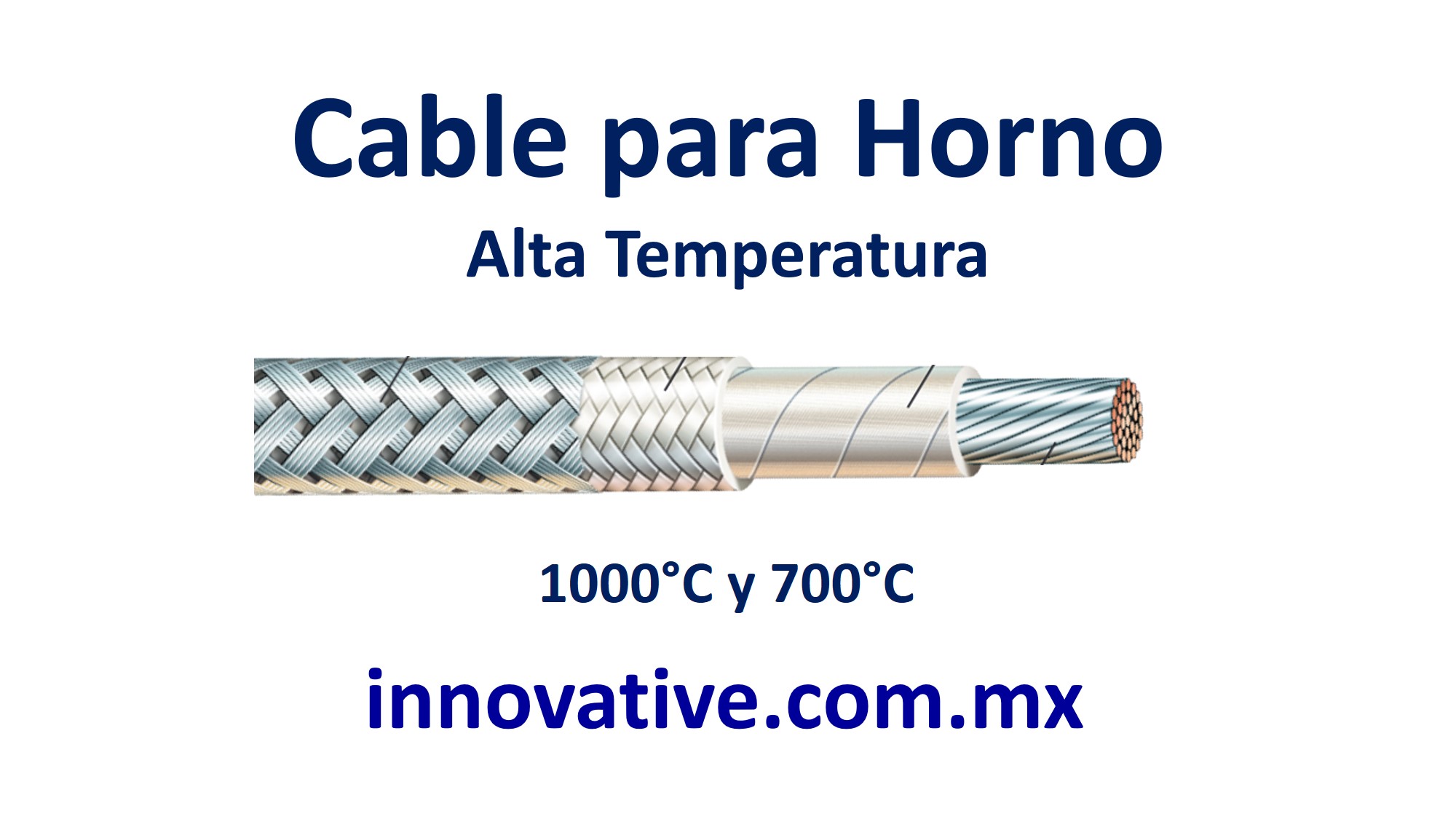 Australia Declaración Actual Cable para Horno Alta Temperatura 1000°C y 700°C con Malla de Acero  Inoxidable