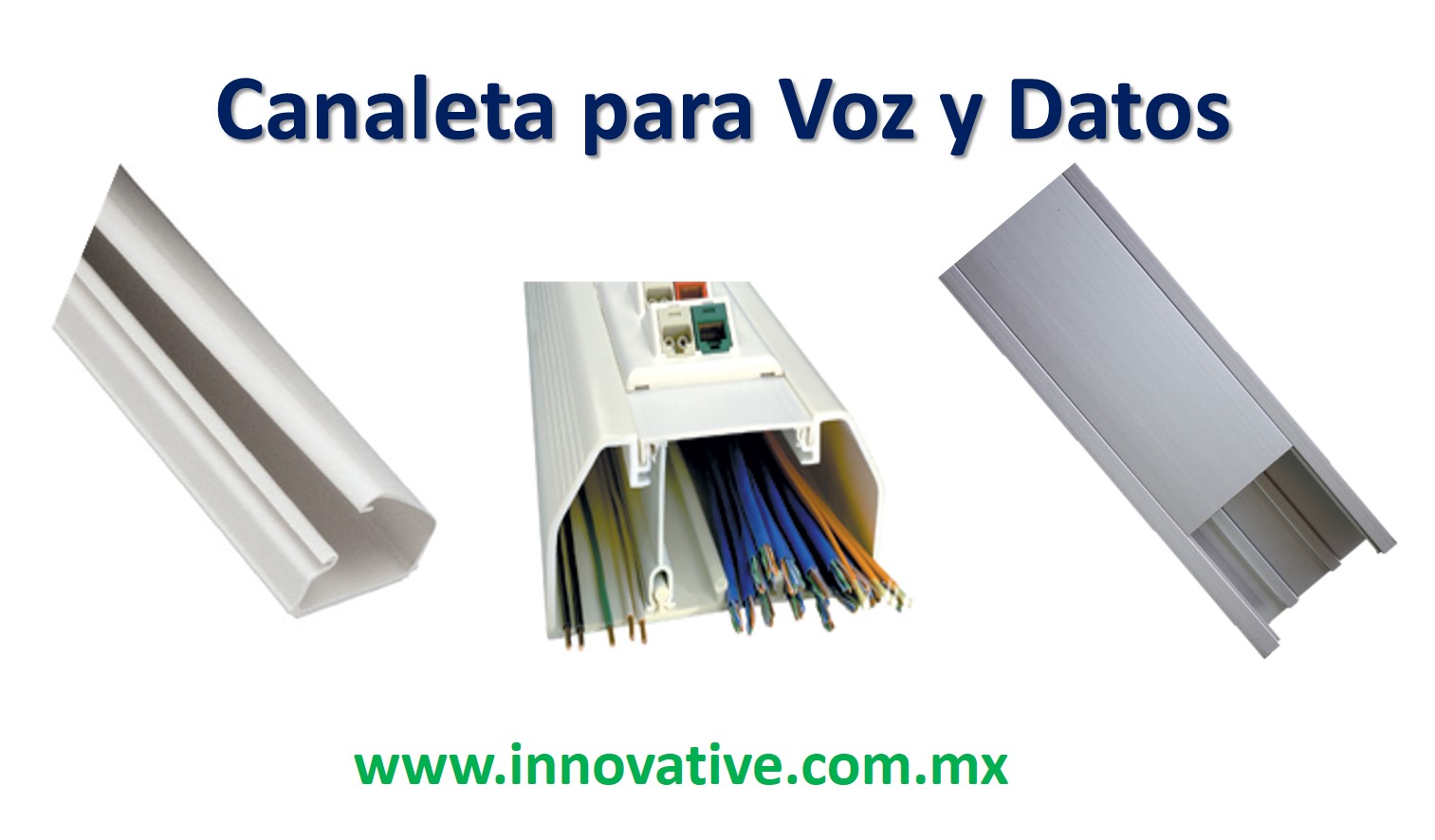 Canaleta para Cableado Estructurado y Cables Electricos, Voz, Datos, CCTV y  Energía Regulada 