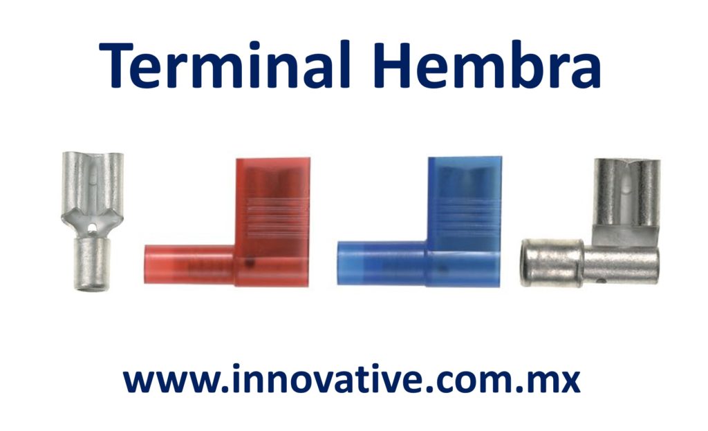 Terminal Hembra Insulada Mexico, Terminal Hembra angulada, Terminal Hembra en Angulo,