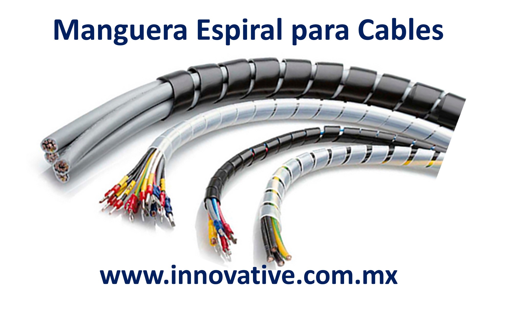 Espiral de cable cable spiralband manguera cable protección 14-80mm blanco 6 metros