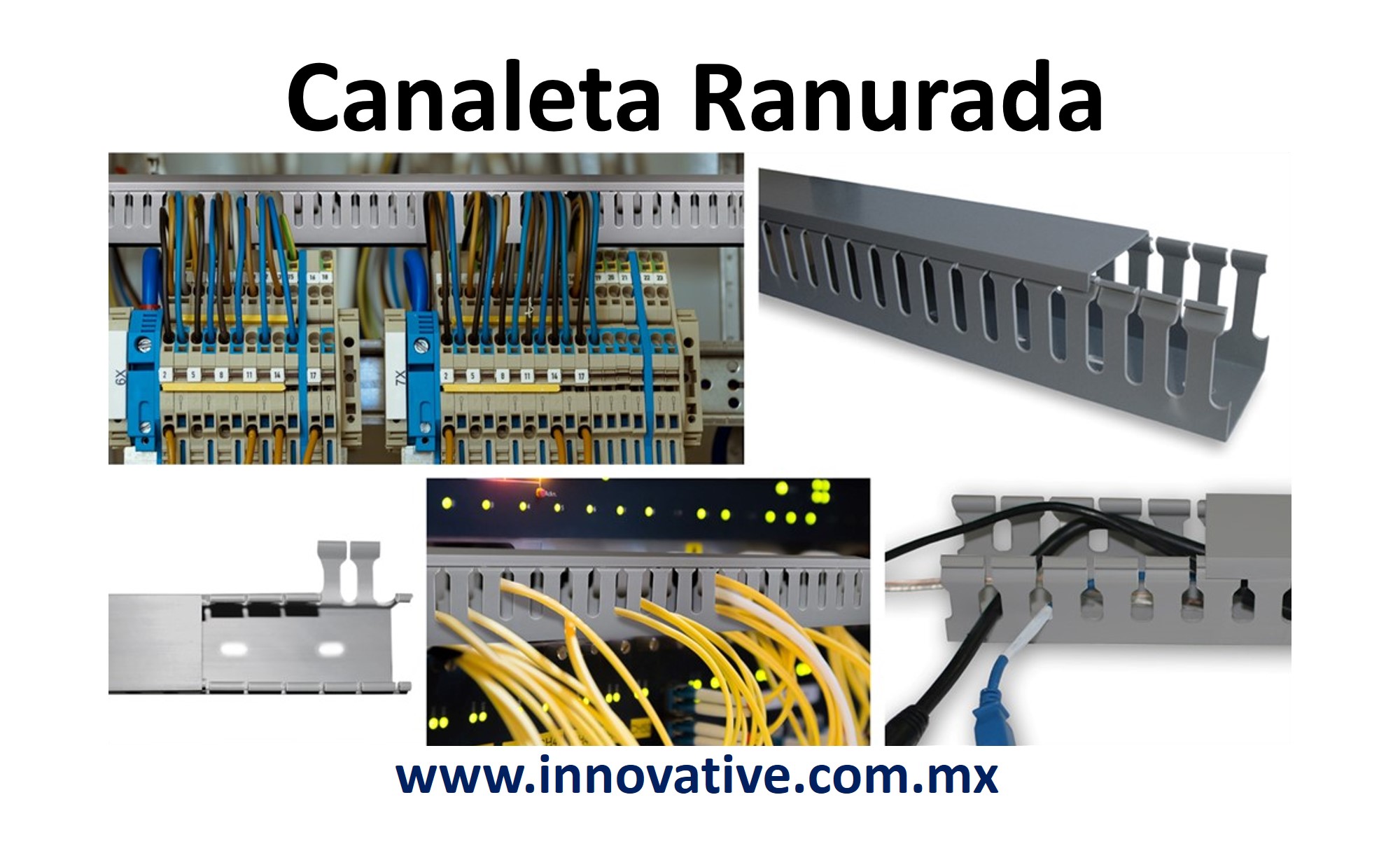 Diferentes tipos de canaletas para cables eléctricos