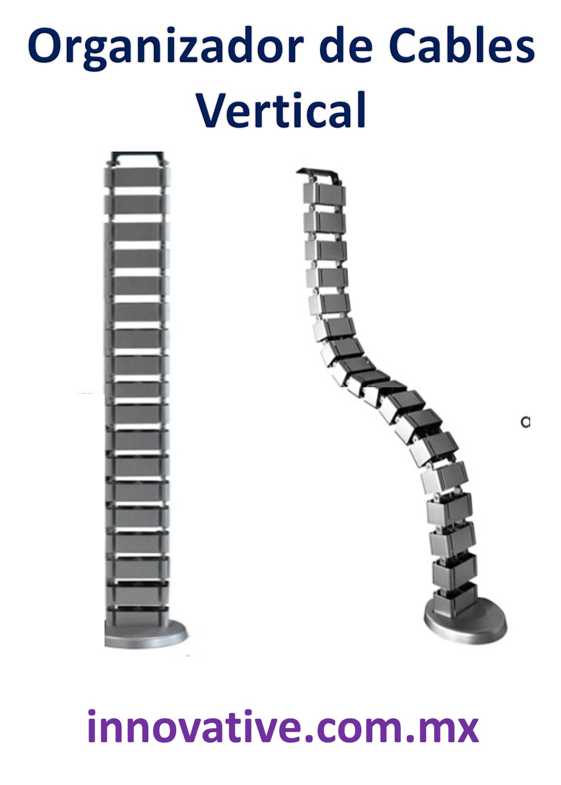 Organizador de Cables Vertical de Dos de Control de Radio de Doblado - 5U -  3″