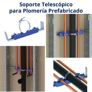 caddy, nvent, erico, caddy erico, nvent caddy, telescoping plumbing prefab bracket, tuberia de cobre, fontaneria, instalaciones hidraulicas, soporte telescopico para fontaneria,
