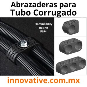 Corrugated Loom Clamp, Panduit, Range-Taking Clamps, Manguera Corrugada, Ducto Corrugado, TE connectivity, Arneses Automotrices, Vehículos Eléctricos, EV, OEM, Cable assembly, Arneses Aeroespaciales, Arnés Eléctrico, Arneses Eléctricos, 