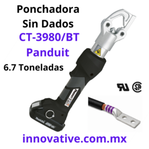 CT-3980/BT Panduit ponchadora ct-3980/btPanduit, ponchadora dieless, ponchadora para terminales de compresión, ponchadora para zapatas de obre y aluminio, crimpeadora hidráulica sin dados