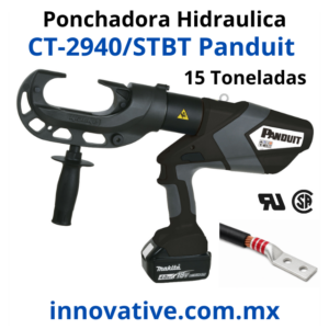 ct-2940/stbt panduit, ponchadora hidráulica, crimpeadora hidráulica panduit, herramienta para crimpear terminales, herramienta para conectores de compresión, ponchadora eléctrica panduit, panduit, burndy, hubbell, 