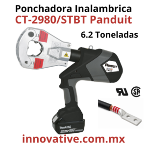 ponchadora ct-2980/stbt panduit, ponchadora inalambrica, ponchadora para terminales, crimpeadora de terminales, ponchadora hidraulica, panduit, burndy, hubbell, 