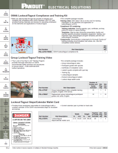 OSHA Lockout Tagout Compliance and Training Kit